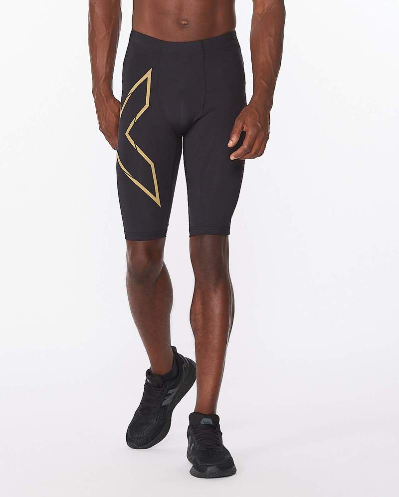  2XU Women's MCS Run Compression Tight, Black/Gold