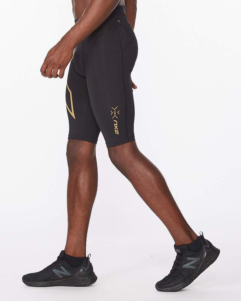 2XU Light Speed Compression Calf Guards - Black / Gold – Running